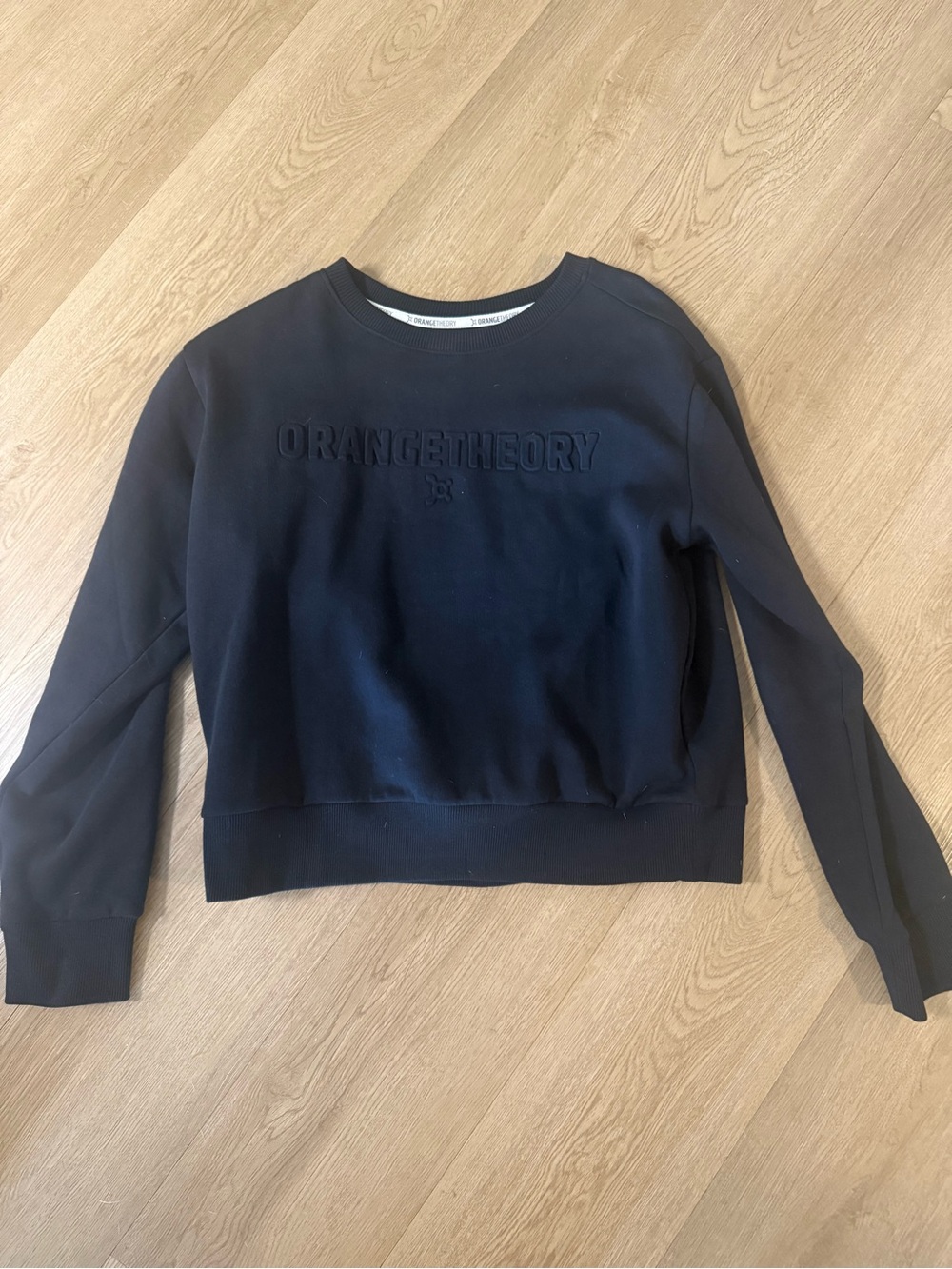 Orangetheory Black Embossed Logo Pullover Sweatshirt